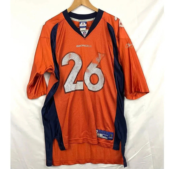 Denver Broncos NFL Reebok Football Jersey #26 LARGE Men's Mike Bell - Picture 5 of 9